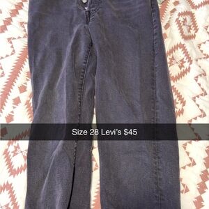 Levi's Women's Dark Gray Straight Leg Jeans